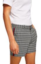 Men's Topman Tape Check Shorts - Black