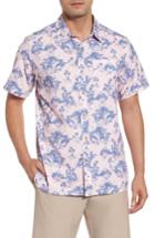 Men's Columbia Super Slack Tide Patterned Woven Shirt - Pink
