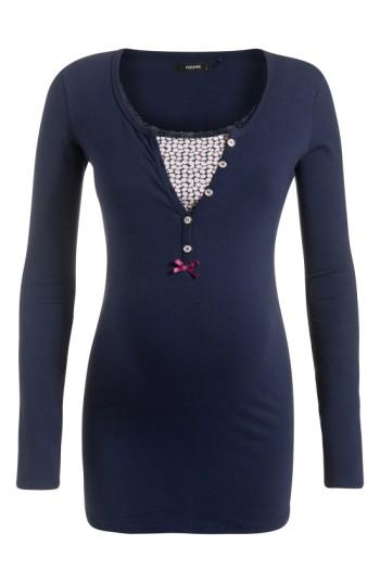 Women's Noppies 'elise' Henley Maternity/nursing Tee, Size - Blue