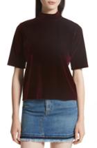 Women's Rag & Bone/jean Thea Velvet Top, Size - Black