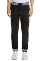 Men's Versace Jeans Contrast Print Jogger Pants - Black