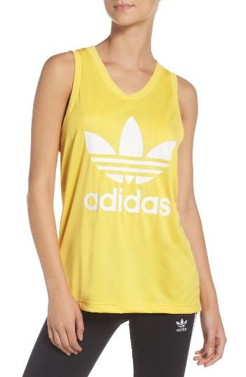 Women's Adidas Originals Trefoil Tank - Yellow