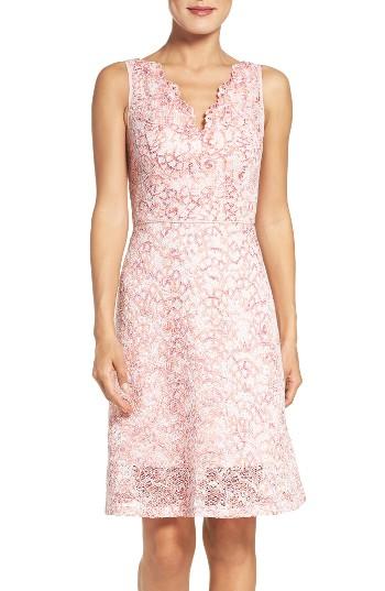 Women's Adrianna Papell Nautilus Ombre Lace Fit & Flare Dress