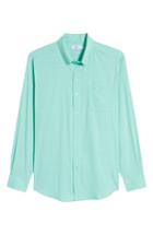 Men's Southern Tide Intercoastal Gordia Plaid Sport Shirt, Size - Green