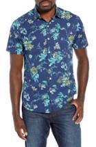 Men's Bonobos Premium Slim Fit Floral Print Sport Shirt, Size R - Blue