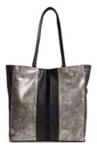 Sondra Roberts Colorblock Faux Leather Tote - Grey