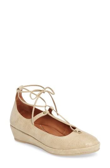 Women's L'amour Des Pieds Bovisio Ghillie Wedge .5 M - Metallic