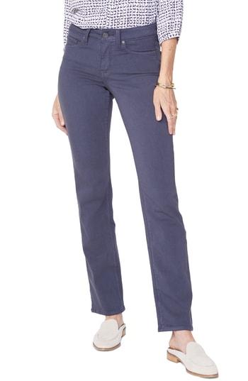 Women's Nydj Marilyn Stretch Twill Straight Leg Pants (similar To 14w) - Grey