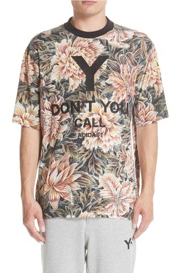 Men's Y-3 Floral Print T-shirt - Green