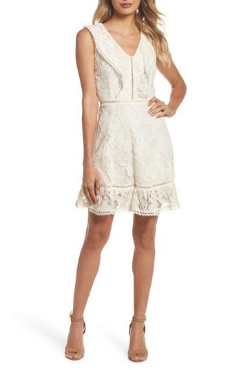 Women's Bb Dakota Rease Ruffle Lace Dress - Ivory
