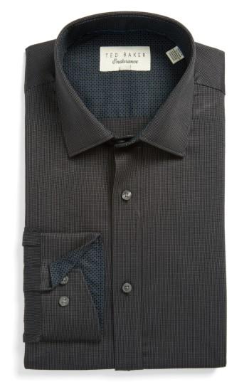 Men's Ted Baker London Endurance Trim Fit Dress Shirt .5 32/33 - Black