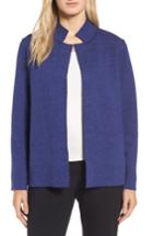Women's Eileen Fisher Merino Wool Blend Jacket, Size - Blue