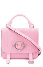 Jw Anderson Disc Leather Top Handle Satchel - Pink