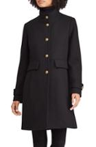 Women's Lauren Ralph Lauren Wool Blend Military Coat - Black