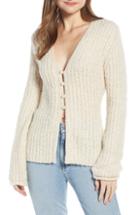 Women's Something Navy Boucle Cardigan - Beige