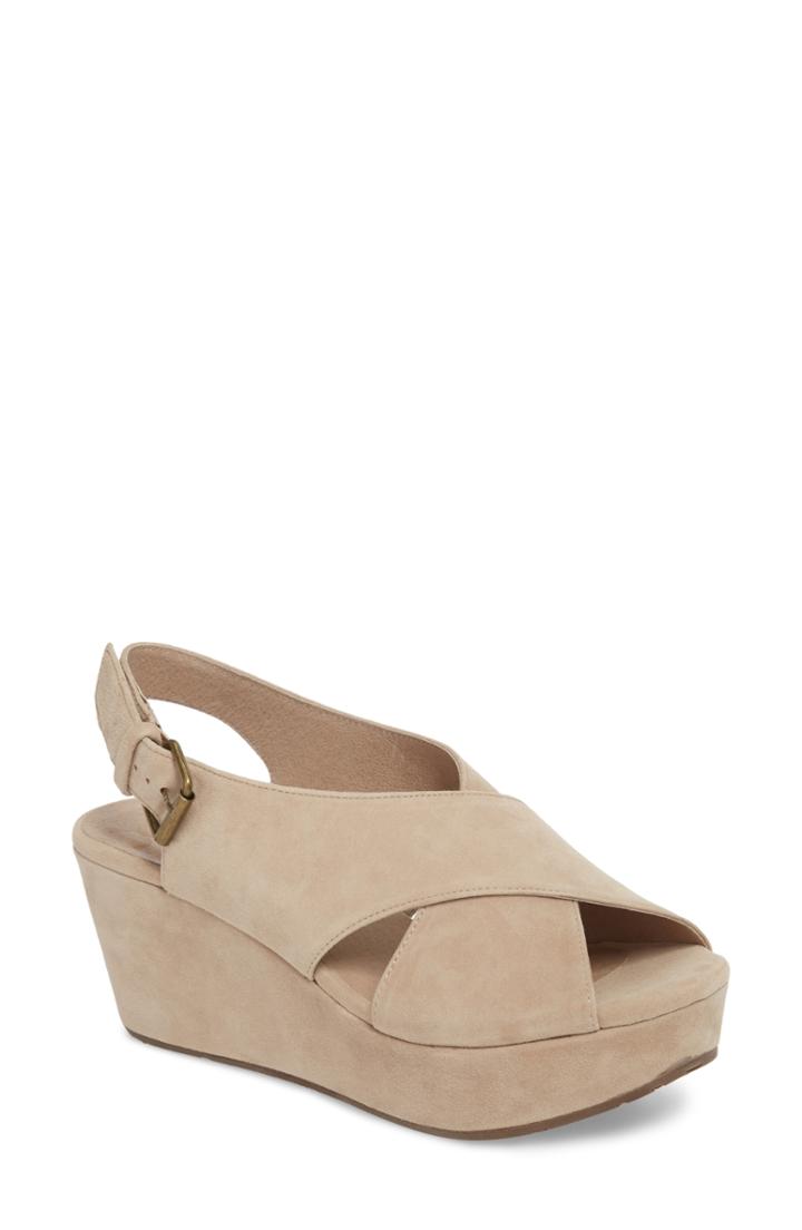 Women's Chocolat Blu Wim Platform Wedge Sandal .5 M - Beige