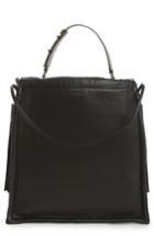 Allsaints Dive Lambskin Leather Tote - Black