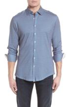 Men's Stone Rose Contemporary Fit Circle Print Sport Shirt (s) - Orange