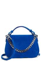 Calvin Klein 205w395nyc Small Suede Shoulder Bag - Blue