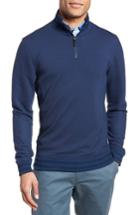 Men's Ted Baker London Uthink Trim Fit Quarter Zip Pullover (xxl) - Blue