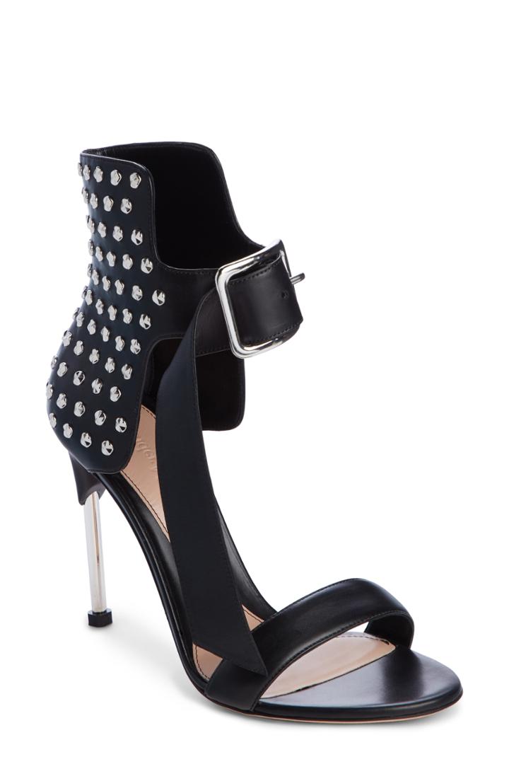 Women's Alexander Mcqueen Studded Ankle Strap Sandal .5us / 37.5eu - Black
