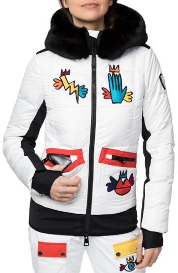 Women's Rossignol Yakima Faux Fur Trim Bomber Jacket - White