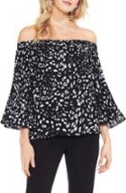 Women's Vince Camuto Animal Whispers Bell Sleeve Blouse - Black