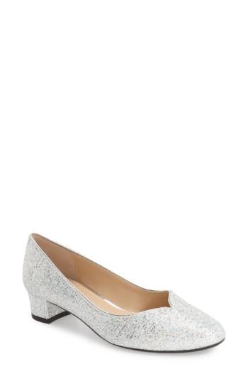 Women's J. Renee 'bambalina' Block Heel Glitter Pump .5 B - Metallic
