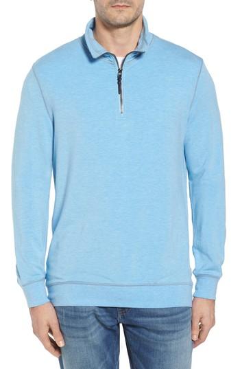 Men's Surfside Supply Brushback Quarter Zip Pullover, Size - Blue