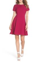 Women's Eliza J Button Yoke Fit & Flare Dress - Pink
