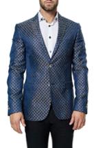 Men's Maceoo Elegance Spiral Sport Coat (m) - Blue