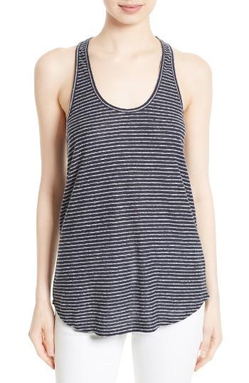 Women's Soft Joie Diella Stripe Linen Blend Tank - Blue
