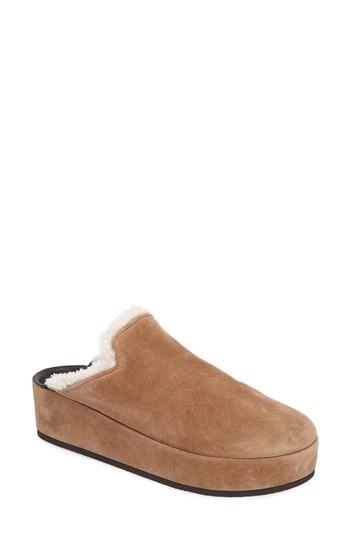 Women's Rag & Bone Elsa Genuine Shearling Lined Loafer Us / 36eu - Metallic