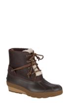 Women's Sperry Saltwater Water Resistant Faux Shearling Duck Boot M - Brown