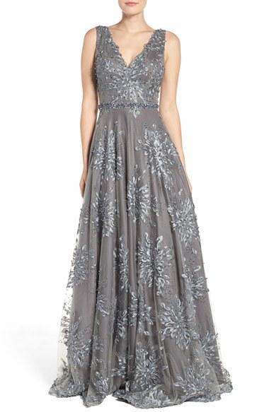Women's Jovani Mesh Ballgown