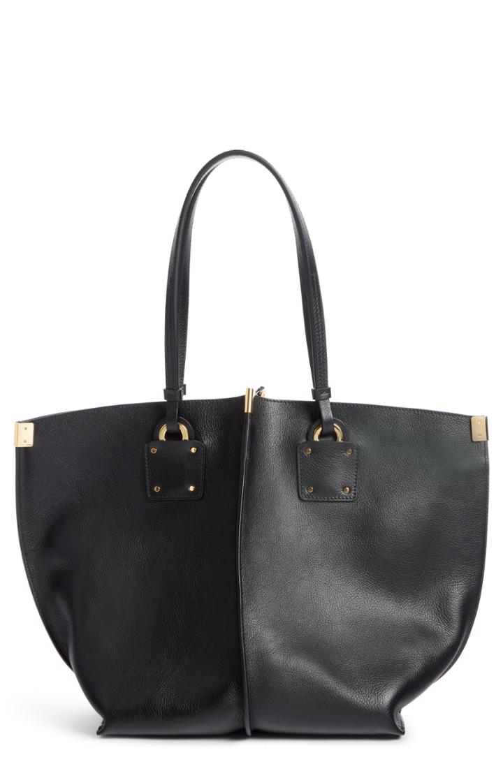 Chloe Vick Leather Tote - Black