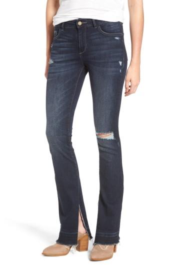 Women's Dl1961 Bridget Split Hem Bootcut Jeans - Blue