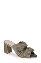 Women's Loeffler Randall Adele Metallic Bow Slide Sandal M - Grey