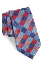 Men's Nordstrom Men's Shop Check Silk Tie, Size - Red
