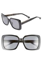Women's Diff Sophie 52mm Polarized Sunglasses - Black/ Grey
