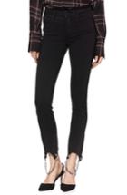 Women's Paige Transcend - Hoxton High Waist Chain Stirrup Ankle Peg Jeans - Black