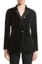 Women's Armani Collezioni Genuine Shearling Jacket Us / 42 It - Black