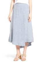 Women's Nic+zoe Drifty Linen Midi Skirt - Blue