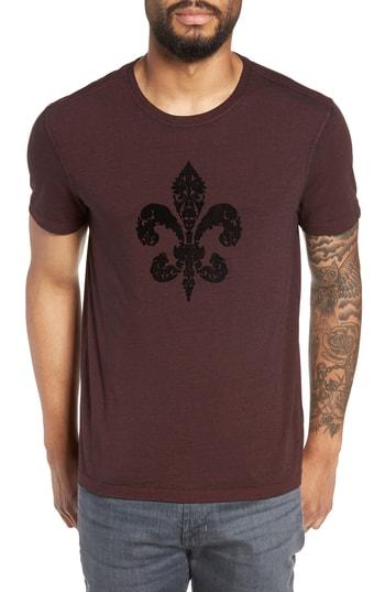 Men's John Varvatos Fleur De Lis Graphic T-shirt - Burgundy