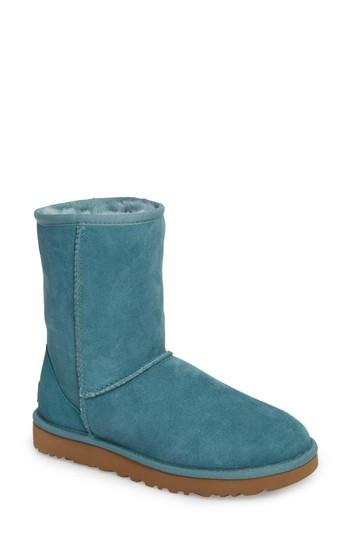 Women's Ugg 'classic Ii' Genuine Shearling Lined Short Boot M - Green