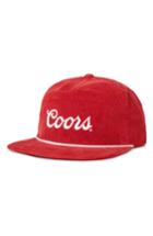 Men's Brixton Coors Signature Corduroy Snapback Cap - Red