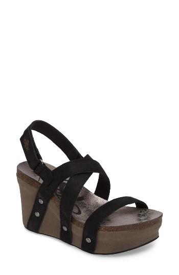 Women's Otbt Sail Wedge Sandal M - Black