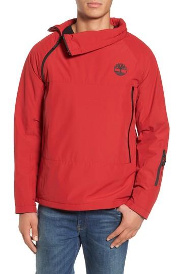 Men's Timberland Asymmetrical Water-repellent Funnel Neck Pullover - Red