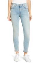 Women's Mother The Stunner Chewed Hem Ankle Skinny Jeans - Blue