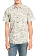 Men's Kahala Duke's Pareo Trim Fit Sport Shirt - Brown